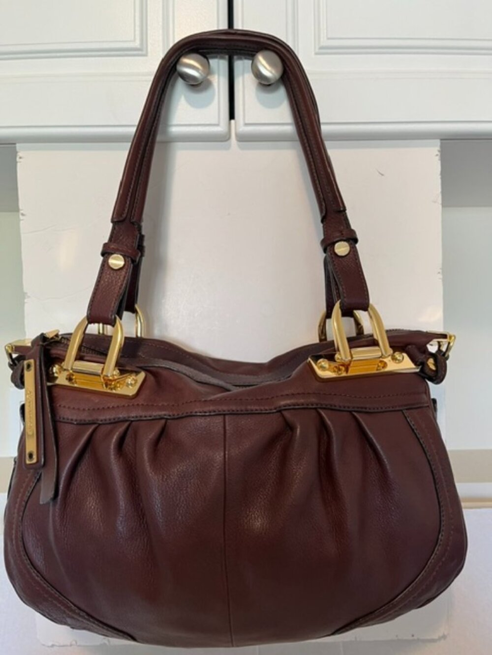 B.Makowsky leather satchel bag.